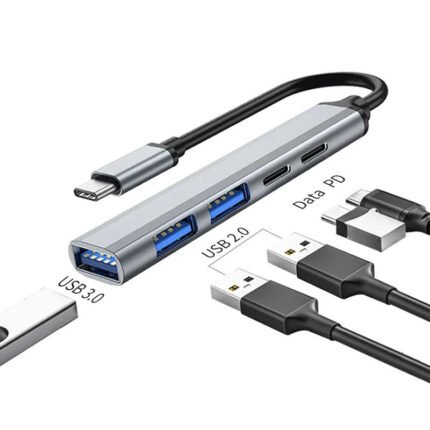 5-in-1 Ultra-thin Type-C USB Hub 100W